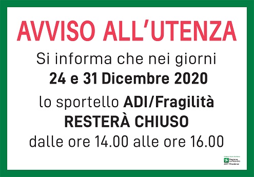 Cartello Informativo – Chiusura Sportello Scelta e Revoca di Paderno Dugnano