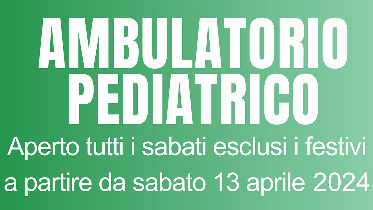 Banner dell'Ambulatorio Pediatrico.