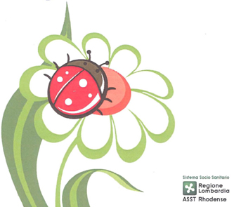 Immagine di una coccinella e logo ASST Rhodense