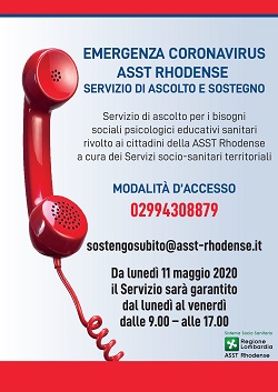 Immagine Poster – Servizio di Ascolto causa COVID–19