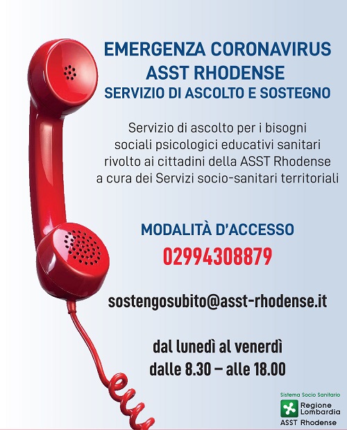 Immagine Poster – Servizio di Ascolto causa COVID–19