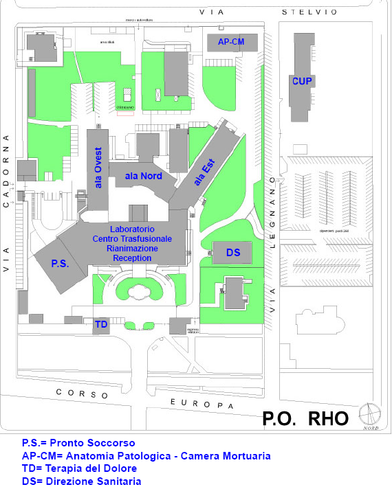 Planimetria Ospedale di Rho