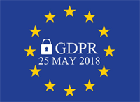 Bandier Europa e scritta GPDR