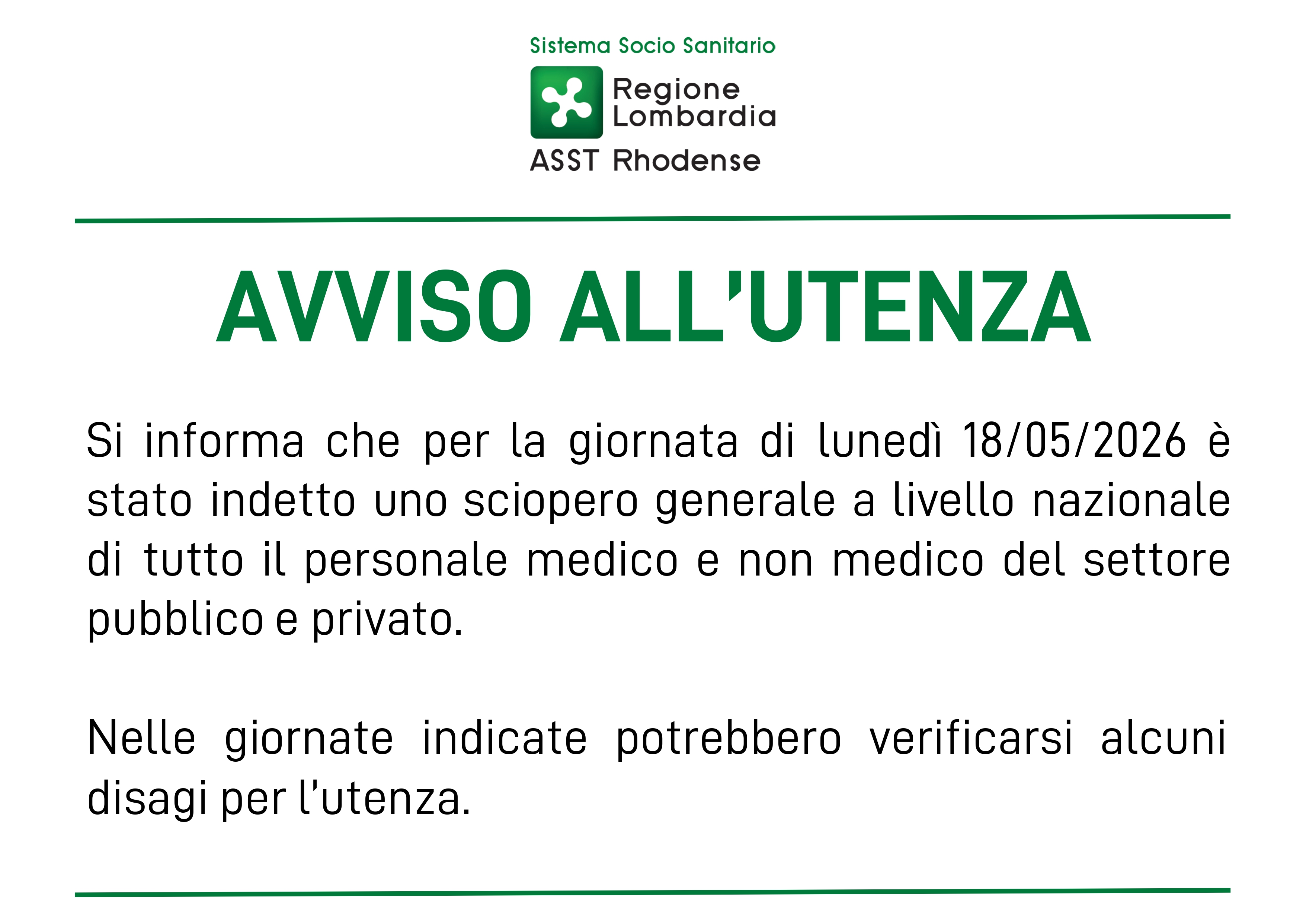 SCIOPERO 18 MAGGIO 2026 - Formato PDF